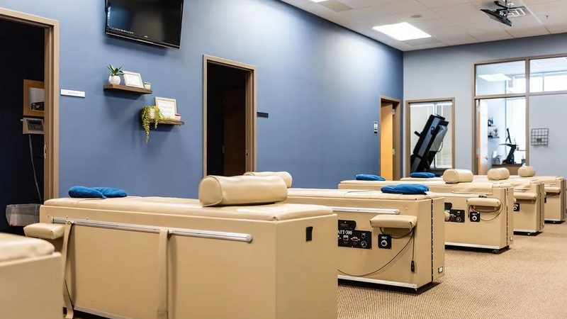 The treatment room at Brookfield Chiropractic